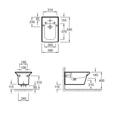 JACOB DELAFON Stillness E1304-00 биде подвесное с крышкой, белое