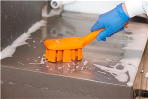 Щётка с короткой ручкой UST, 260 мм, жёсткий ворс