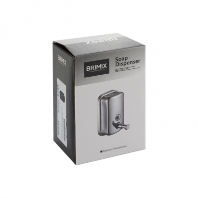 Дозатор для жидкого мыла BRIMIX 6181, нержавеющая сталь, черный