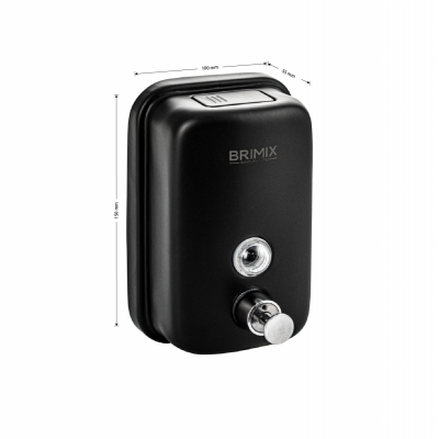 Дозатор для жидкого мыла BRIMIX 6181, нержавеющая сталь, черный