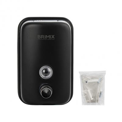 Дозатор для жидкого мыла BRIMIX 6181, нержавеющая сталь, черный