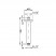 Nicolazzi Doccia 5605 CO кронштейн потолочный 15 см, хром с золотом