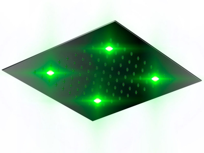 Otler Emerald ЕA32 квадратный душ с подсветкой, изумрудный, 32 х 32см