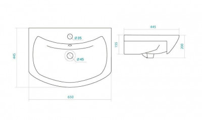 Комплект мебели для ванной Style Line Венеция 65 белый