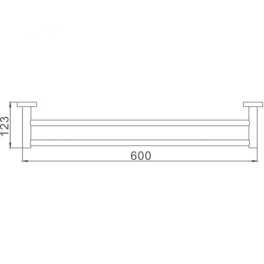 Двойной полотенцедержатель Haiba HB1909 (металл) хром