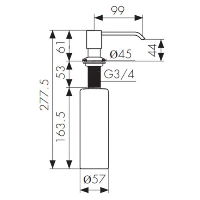 Дозатор для моющего средства Kaiser KH-3001 (KH-3001 BR) бронза