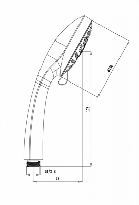 Lemark LM0125C ручной душ (⌀ 10 см), хром