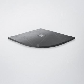 Душевой поддон RGW ST/R-G Stone Tray полукруглый 1000x1000 графит глубина 12мм (16153100-02)