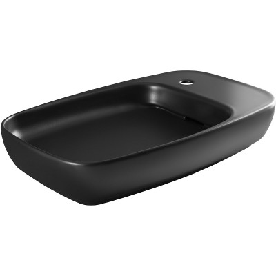 Раковина накладная Allen Brau Liberty 2 70 4.32012.31 черная матовая прямоугольная