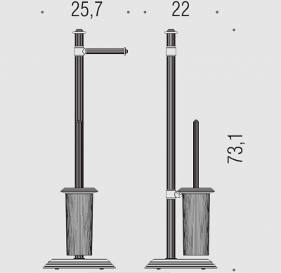 COLOMBO Hermitage В3318.HPS стойка комбинированная напольная, золото