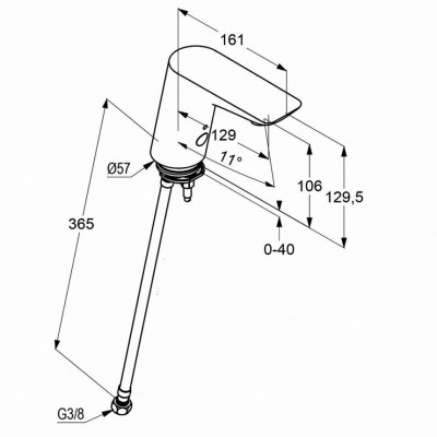Электронный смеситель для раковины KLUDI BALANCE белый хром 5220091