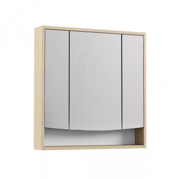 Зеркальный шкаф Aquaton Инфинити 76 ясень коимбра (1A192102IFSC0), для ванной