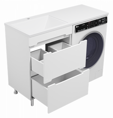 Тумба под раковину Misty Байкал 55 под стиральную машину 550x755 Э-Бай06055-022Я