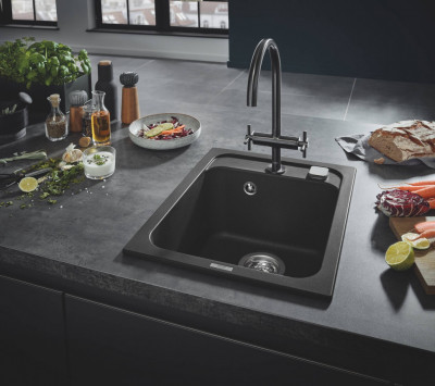 Мойка GROHE K700 с одной чашей, 400 x 500 мм, черный гранит (31650AP0)