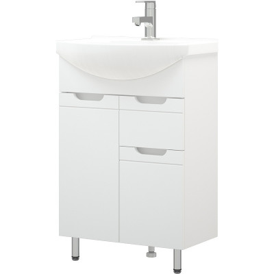 Тумба под раковину Corozo Лея 60 Z1 SD-00001491 белая напольная