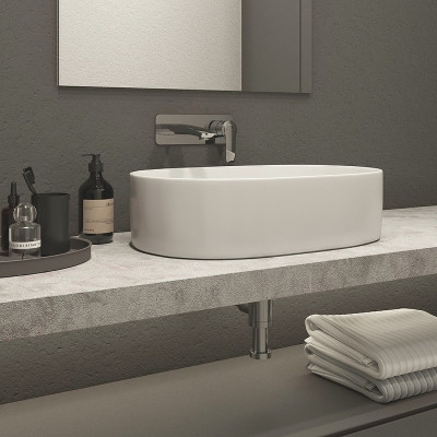 Раковина-чаша Iddis Ray 55 RAYWS13i27 белая глянцевая овальная