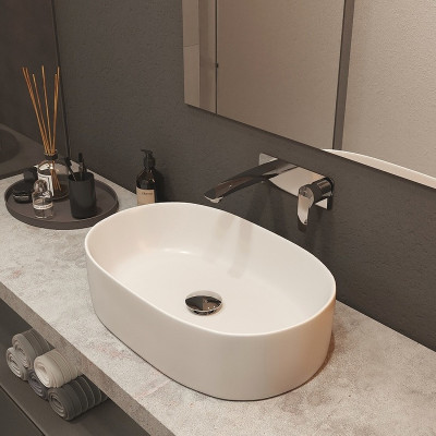 Раковина-чаша Iddis Ray 55 RAYWS13i27 белая глянцевая овальная