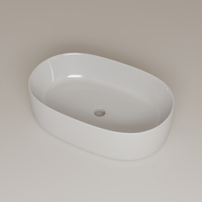 Раковина-чаша Iddis Ray 55 RAYWS13i27 белая глянцевая овальная