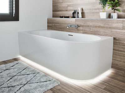 Ванна акриловая Riho Desire Wall Mounted 184x84 B089002005 (BD0700500K00133) без гидромассажа овальная