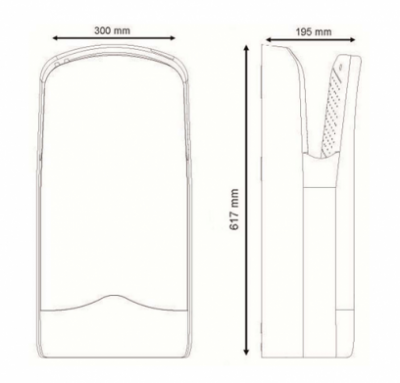 Сушилка для рук NOFER V-JET 01303.N, черная