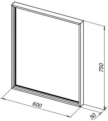 Зеркало в ванную De Aqua Алюминиум 60 261707 с подсветкой с сенсорным выключателем прямоугольное