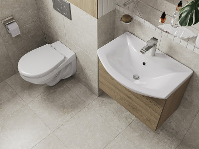 Унитаз с инсталляцией Santeri Альфа 1.3815.9.S00.00B.0 с сиденьем и клавишей смыва хром фарфор