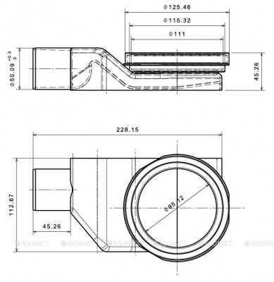 Душевой лоток Pestan Betto Line 550 13702509 Хром ABS-пластик