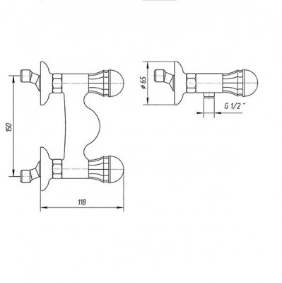 MIGLIORE Korona Swarovski ML.KRN-4746.CR смеситель для душа, хром
