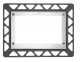 TECE TECEloop. Монтажная рамка для установки стеклянных панелей на уровне стены. Хром глянцевый. 9240649  (9240649)