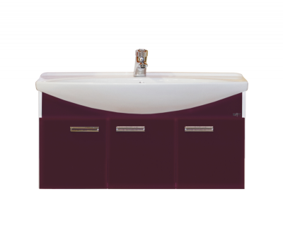 Тумба под раковину Misty Джулия 105 подвесная бордовая (Л-Джу01105-1010По)