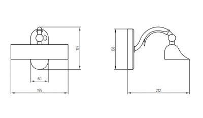 Светильник-карниз настенный 20 см MIGLIORE Mirella 17191, бронза