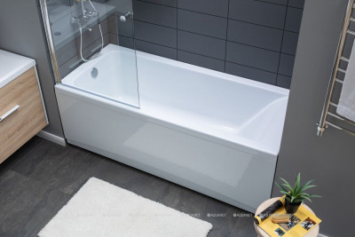 Акриловая ванна Aquanet Bright 170x70 с каркасом пристенная прямоугольная (00267835)