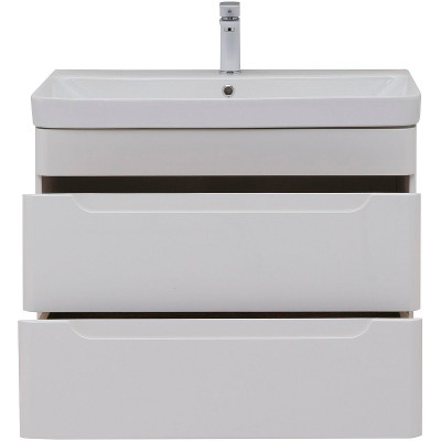 Тумба с раковиной Aquanet София 80 274192 подвесная белый глянец