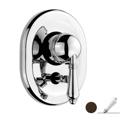 Nicolazzi Classica 3460 DB 76 смеситель для ванны/душа (внешняя часть), темная бронза/ручка P.Mont Blanc