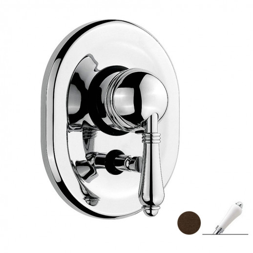 Nicolazzi Classica 3460 DB 76 смеситель для ванны/душа (внешняя часть), темная бронза/ручка P.Mont Blanc