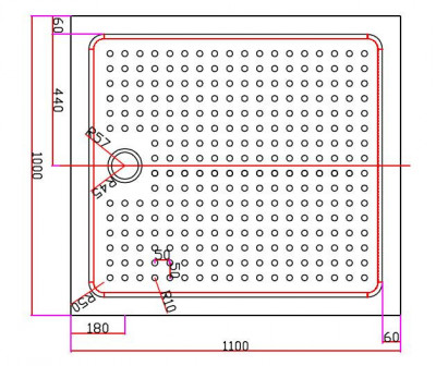 Акриловый поддон CEZARES TRAY-A-AH-110/100-15-W