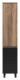 Шкаф-пенал напольный Brevita Dakota левый 350x340x1650 черный, темное дерево (DAK-050350-19/02Л)  (DAK-050350-19/02Л)