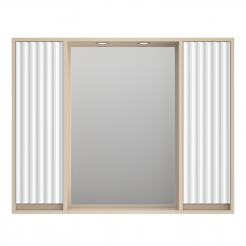 Зеркальный шкаф Brevita Balaton 100 BAL-04100-03-01 (белый, бежевый)