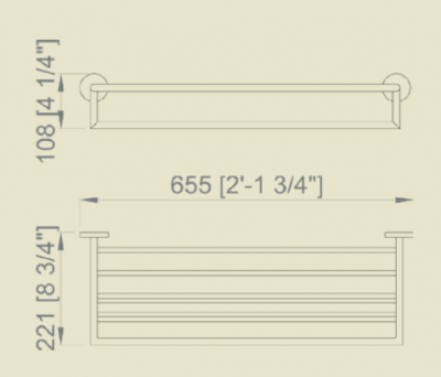 NOFER NIZA 16853.S полка для полотенец, матовая