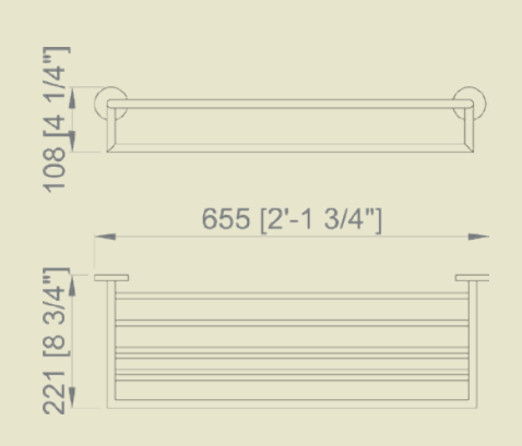 NOFER NIZA 16853.S полка для полотенец, матовая