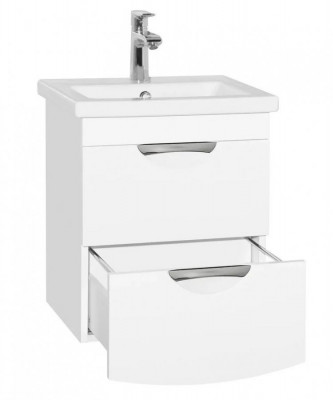 Тумба с раковиной для ванной Style Line Жасмин-2 50 Люкс Plus белая (ЛС-000010039)