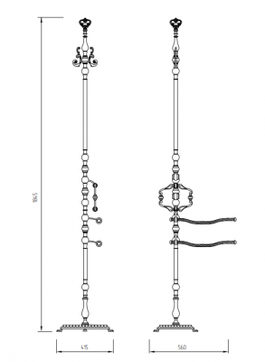 MIGLIORE Elisabetta 17080 стойка напольная, золото