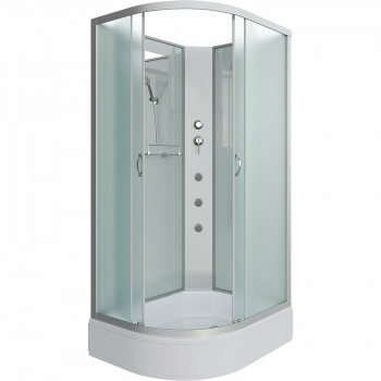 Душевая кабина Niagara Classic 100х80 R NG-33084-14RBKG с гидромассажем асимметричная