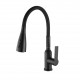 Смеситель для кухни с гибким изливом Shevanik S843H-3, черный (S843H-3)