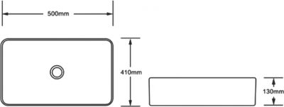 Раковина SantiLine SL-7020 накладная 50х41 см, под мрамор