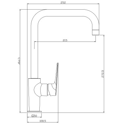 Кухонный смеситель Rossinka RS46-23 хром