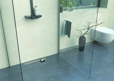 Душевой лоток Bettoserb Frameless Line 75 13701232 с решеткой хром матовый / под плитку