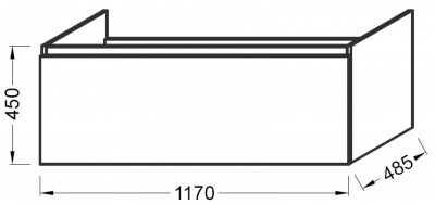 Тумба под раковину 115 см Jacob Delafon Odeon Up EB887-N18 белый блестящий