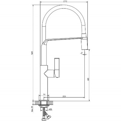 Кухонный смеситель Rush MS9035-35White хром белый с гибким изливом