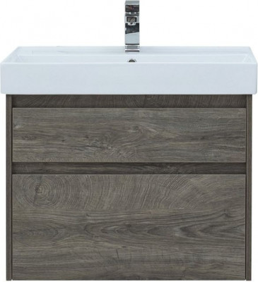 Тумба с раковиной Aquanet Nova Lite 75 дуб рошелье (2 ящика) напольная/подвесная (00245245)